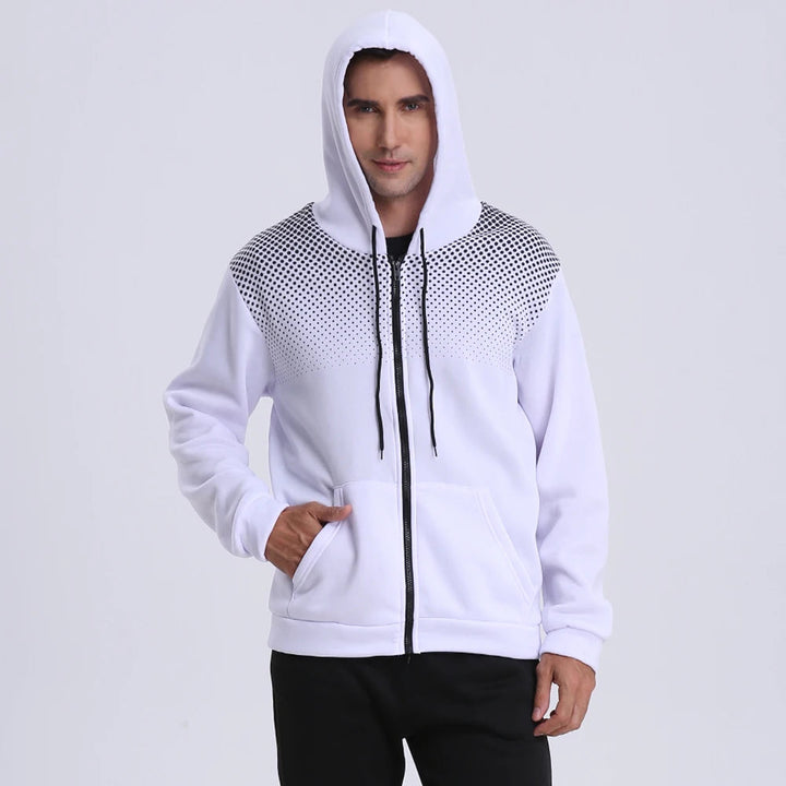 Michael | Men's Soft Breathable Zip-Up Hooded Jacket-Metro Lane Plaza
