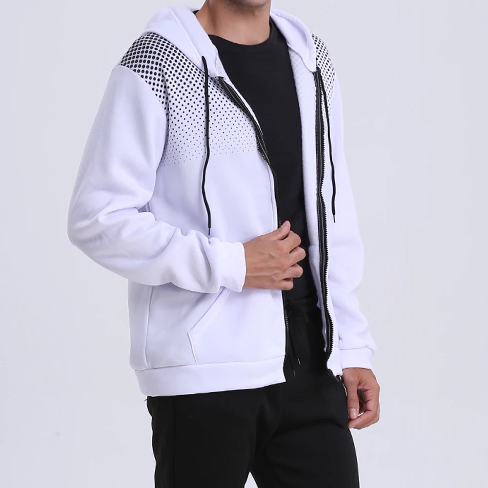Michael | Men's Soft Breathable Zip-Up Hooded Jacket-Metro Lane Plaza