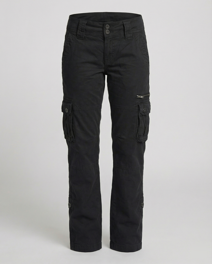 Taylor | Women's Versatile High-Waisted Utility Cargo Pants-Metro Lane Plaza