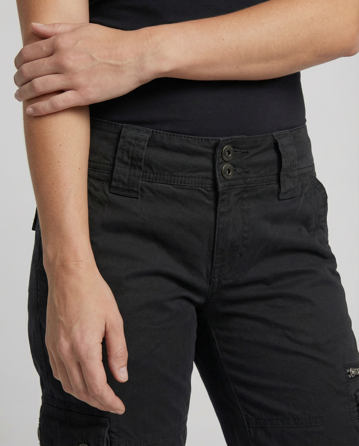 Taylor | Women's Versatile High-Waisted Utility Cargo Pants-Metro Lane Plaza