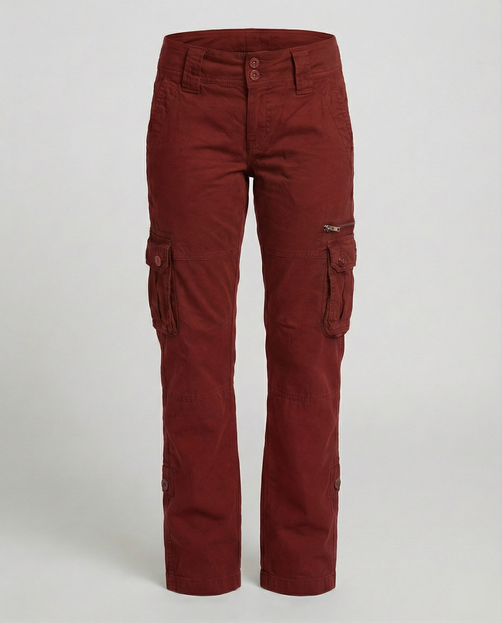 Taylor | Women's Versatile High-Waisted Utility Cargo Pants-Metro Lane Plaza