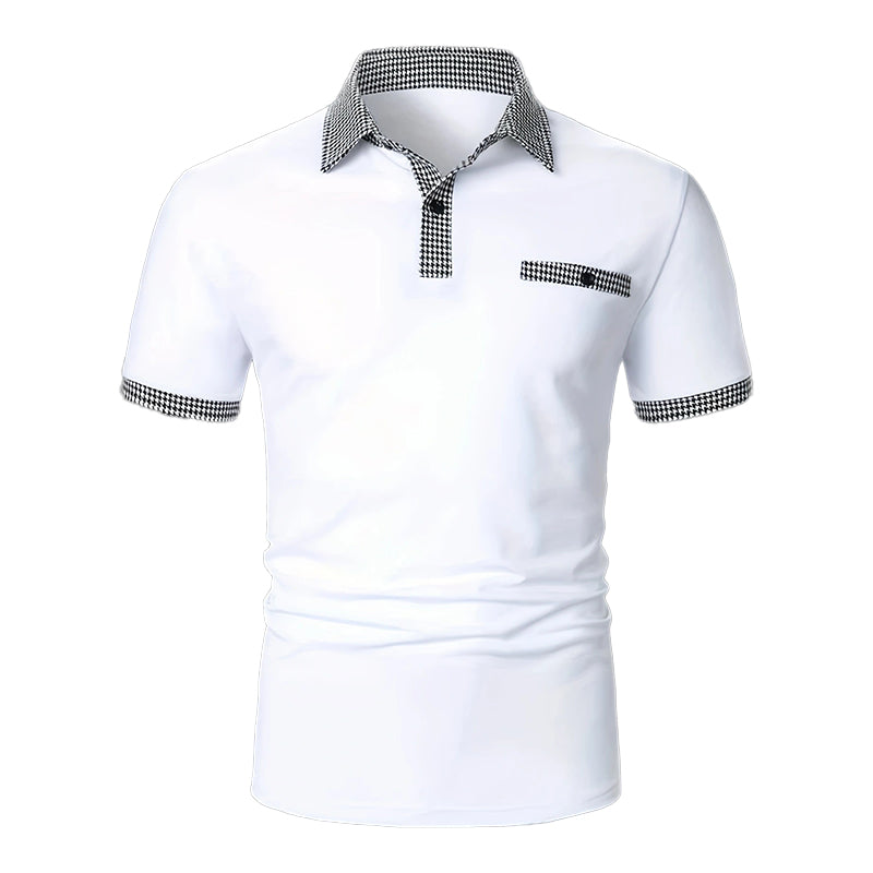 Theodore | Men's Stylish Contrast Collar Polo Shirt-Metro Lane Plaza