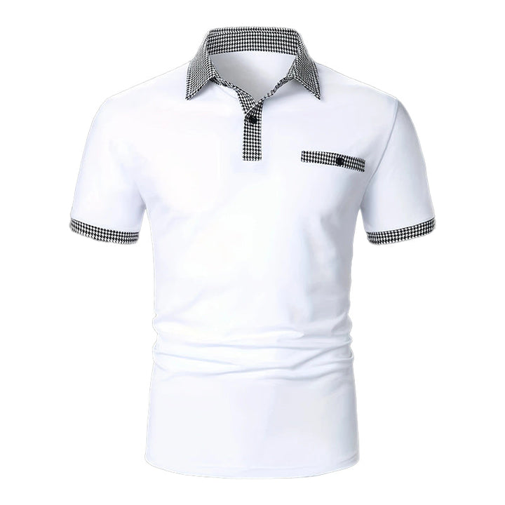 Theodore | Men's Stylish Contrast Collar Polo Shirt-Metro Lane Plaza