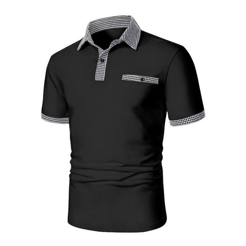 Theodore | Men's Stylish Contrast Collar Polo Shirt-Metro Lane Plaza