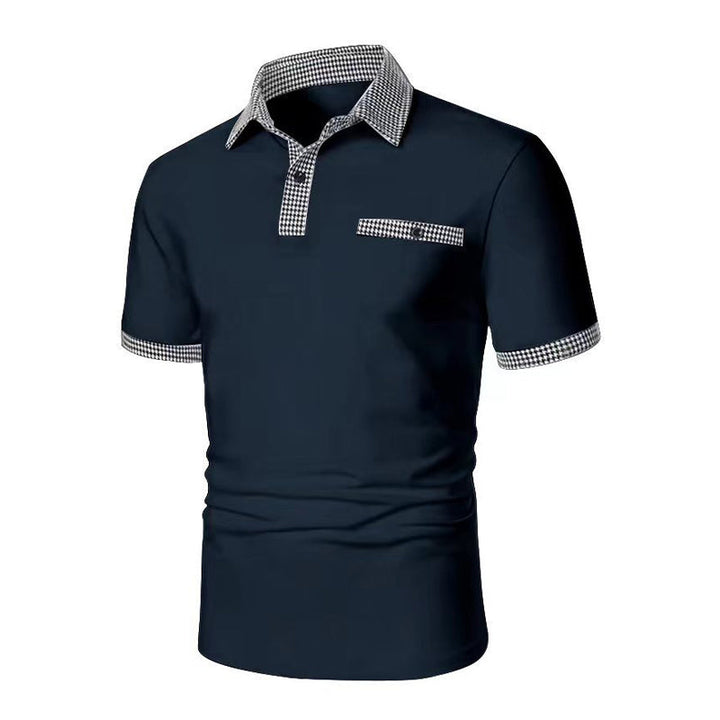 Theodore | Men's Stylish Contrast Collar Polo Shirt-Metro Lane Plaza