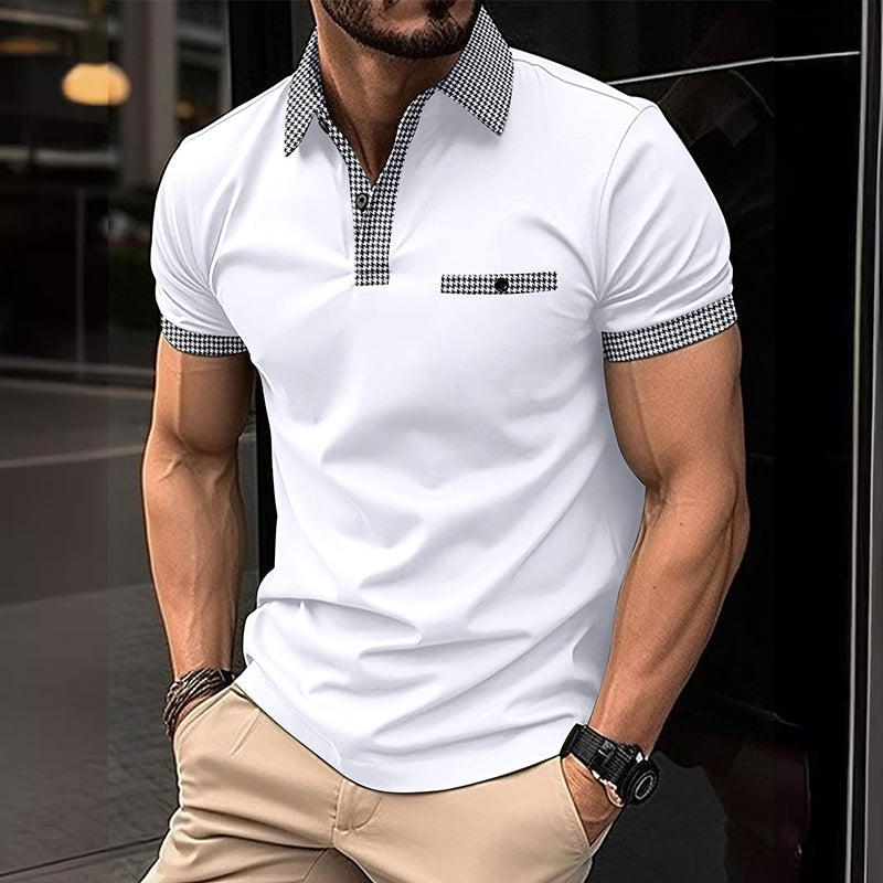 Theodore | Men's Stylish Contrast Collar Polo Shirt-Metro Lane Plaza