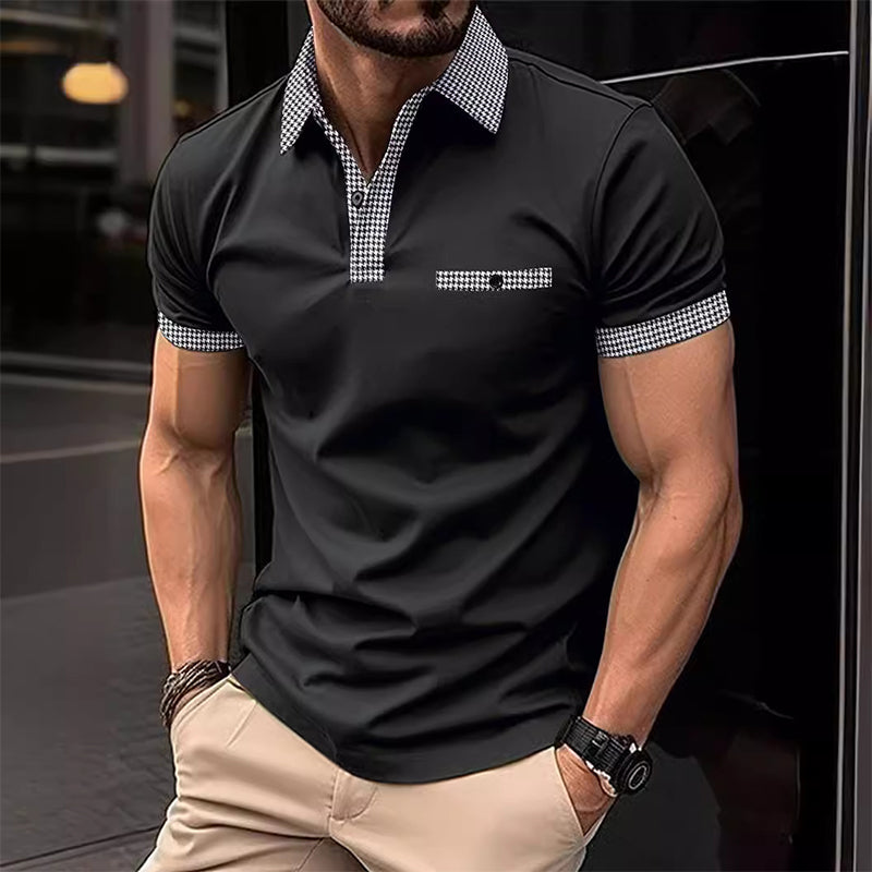 Theodore | Men's Stylish Contrast Collar Polo Shirt-Metro Lane Plaza