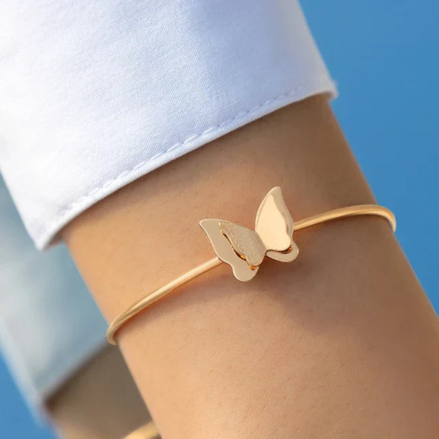 Agnes | Women's Gold-Colored Bracelet with Subtle Cross Design-Metro Lane Plaza