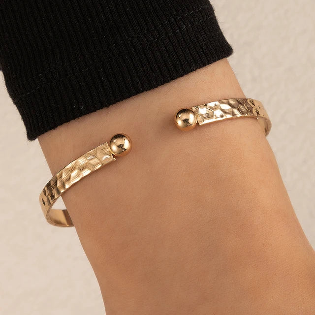 Agnes | Women's Gold-Colored Bracelet with Subtle Cross Design-Metro Lane Plaza