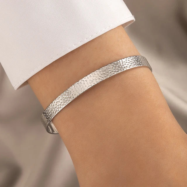 Agnes | Women's Gold-Colored Bracelet with Subtle Cross Design-Metro Lane Plaza