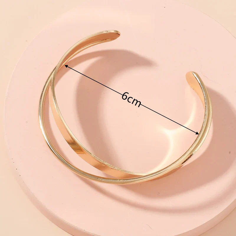 Agnes | Women's Gold-Colored Bracelet with Subtle Cross Design-Metro Lane Plaza