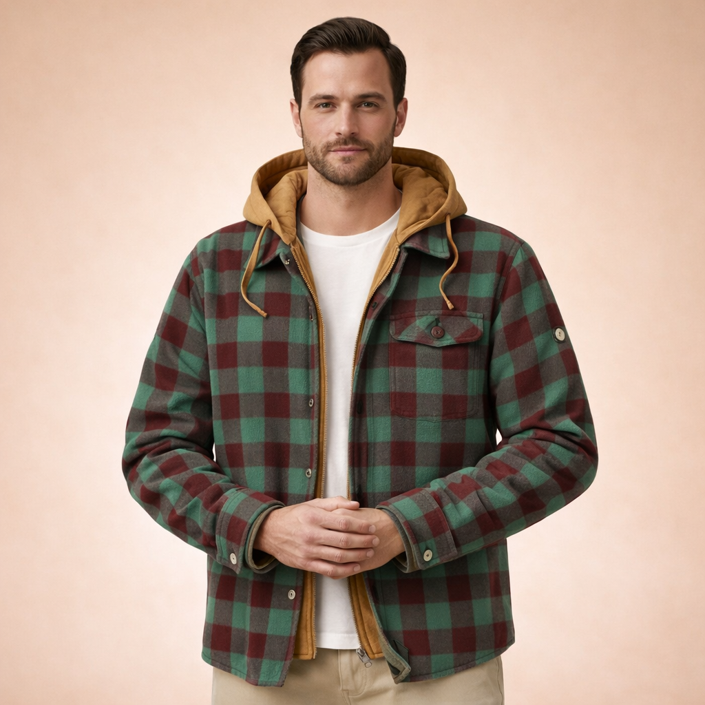 Miller | Men's Elegant Checked Winter Jacket-Metro Lane Plaza