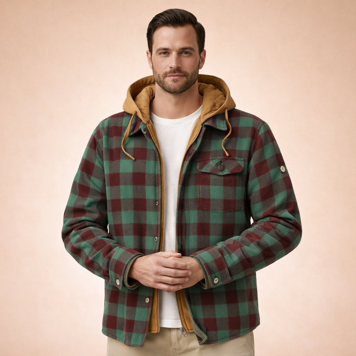 Miller | Men's Elegant Checked Winter Jacket-Metro Lane Plaza