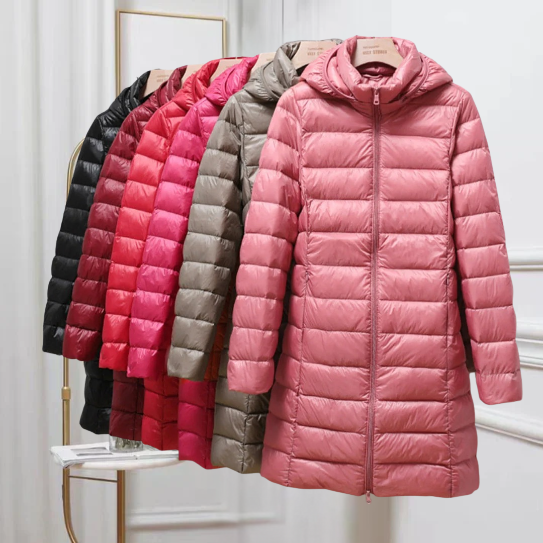 Ultralight Down Jacket | Women's Warm Jacket with Timeless Fit-Metro Lane Plaza