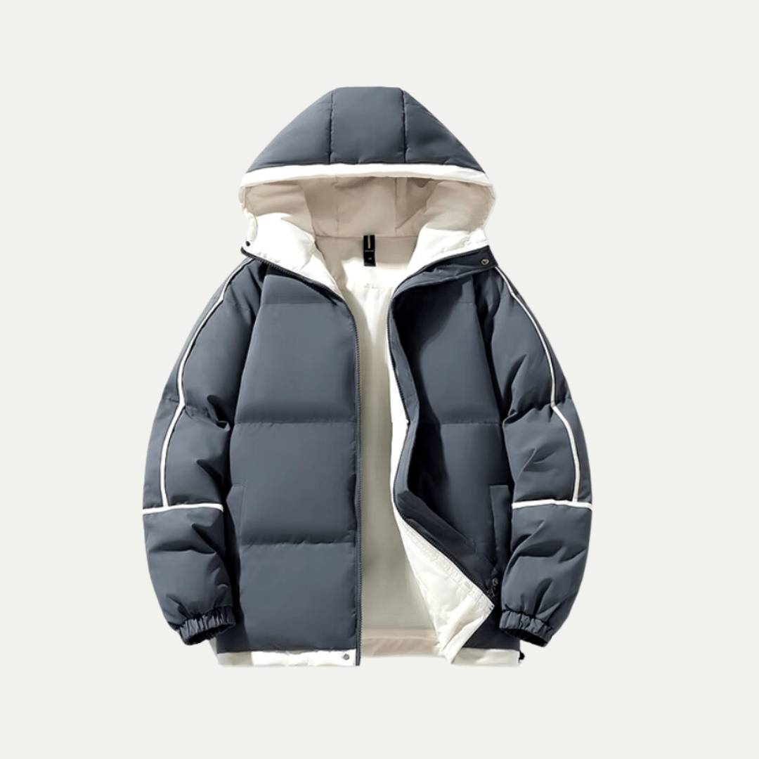 Oversized hættejakke med vattering til kvinder