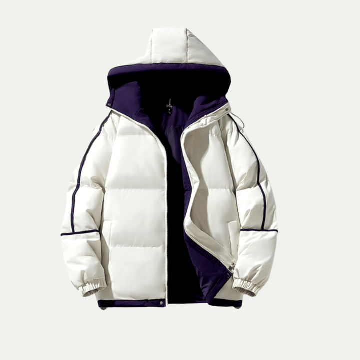Oversized hættejakke med vattering til kvinder