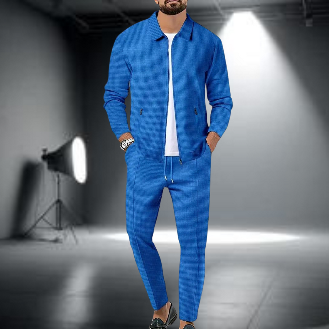 Men's Lightweight Sports Set – Stylish Zip-Up Jacket and Jogging Pants-Metro Lane Plaza
