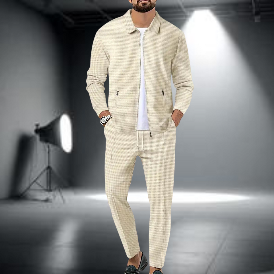 Men's Lightweight Sports Set – Stylish Zip-Up Jacket and Jogging Pants-Metro Lane Plaza