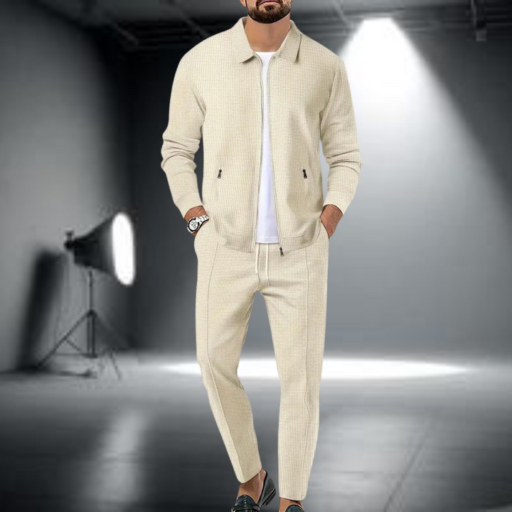 Men's Lightweight Sports Set – Stylish Zip-Up Jacket and Jogging Pants-Metro Lane Plaza