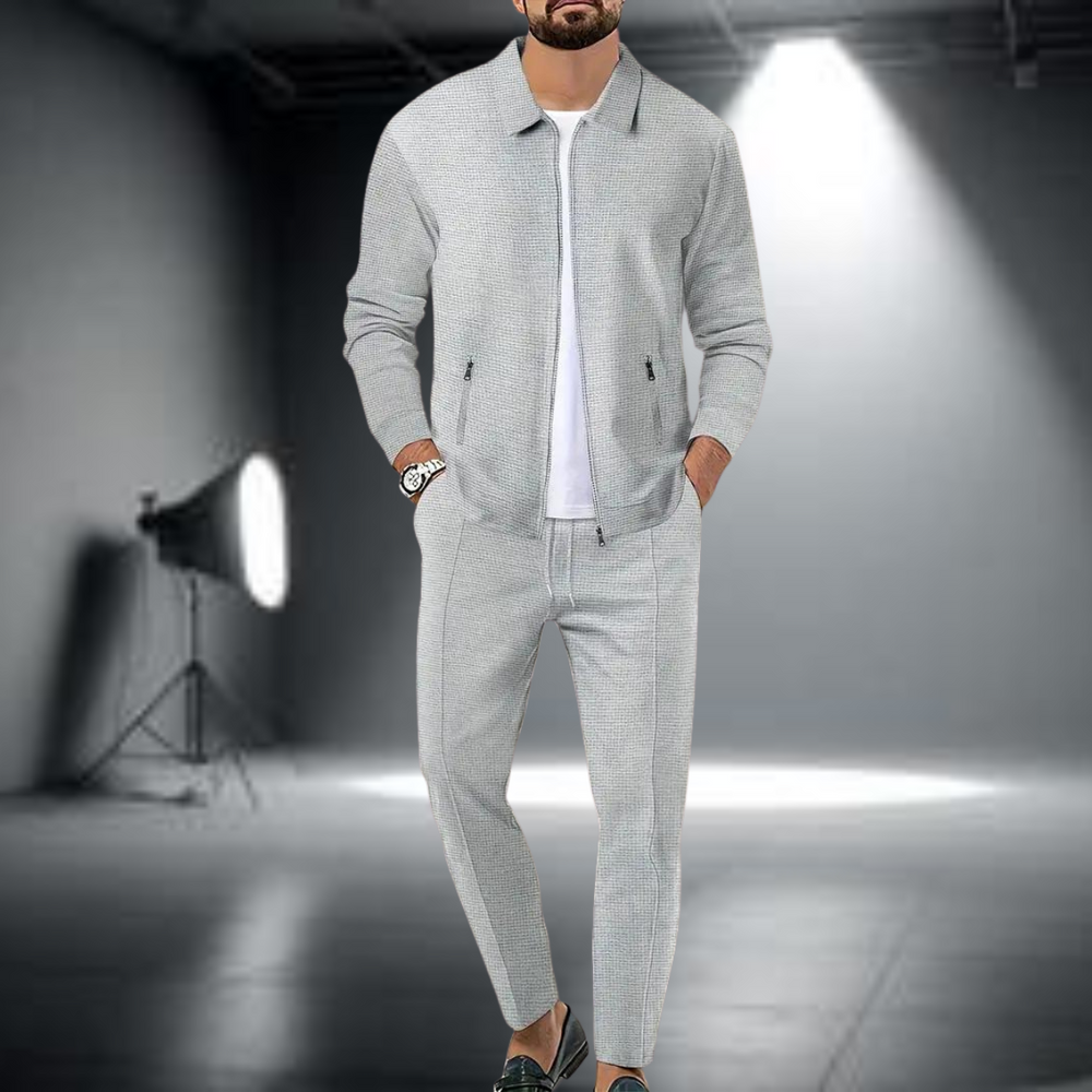 Men's Lightweight Sports Set – Stylish Zip-Up Jacket and Jogging Pants-Metro Lane Plaza
