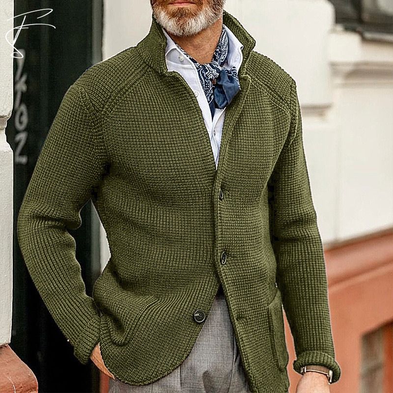 Cárdigan de algodón para hombre, cómodo y elegante