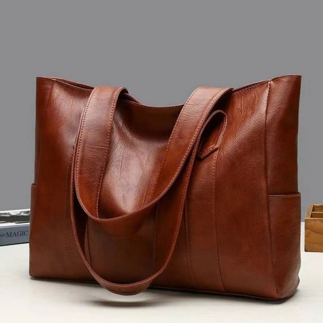 Sophia | Women's Retro Shoulder Bag with Smooth Surface-Metro Lane Plaza