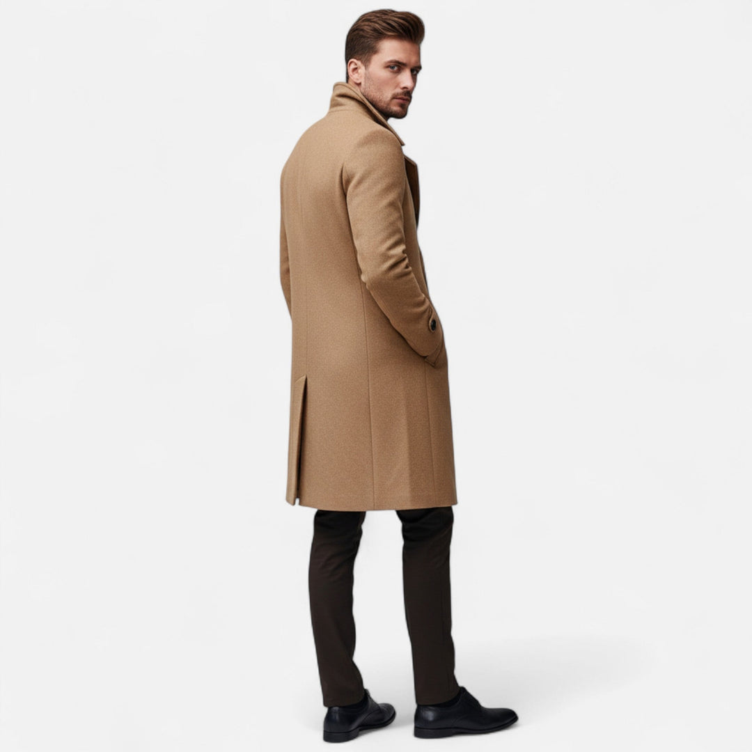 Marcus | Stylish Warm Men's Long Overcoat-Metro Lane Plaza