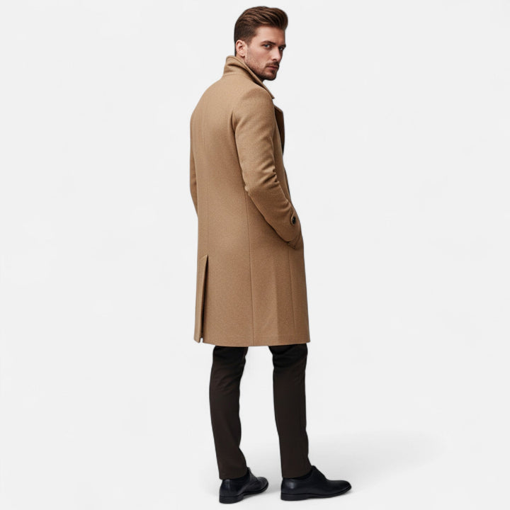 Marcus | Stylish Warm Men's Long Overcoat-Metro Lane Plaza