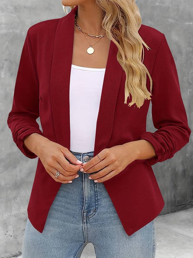 Scarlett | Women's Trendy Open Front Blazer-Metro Lane Plaza