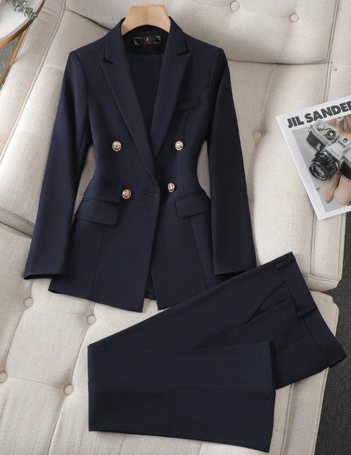 Aurora | Women's Sleek Modern Blazer Set-Metro Lane Plaza