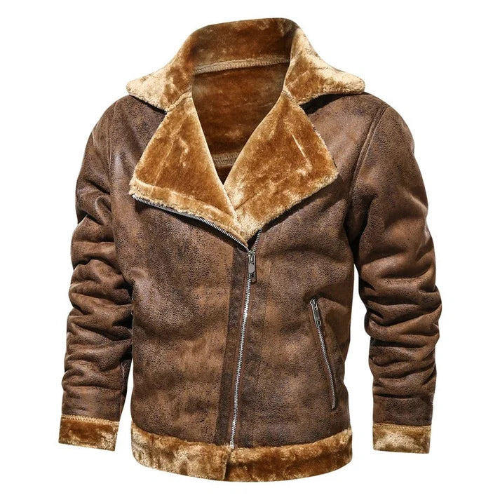 Julian | Classic Men's Leather Bomber Jacket-Metro Lane Plaza