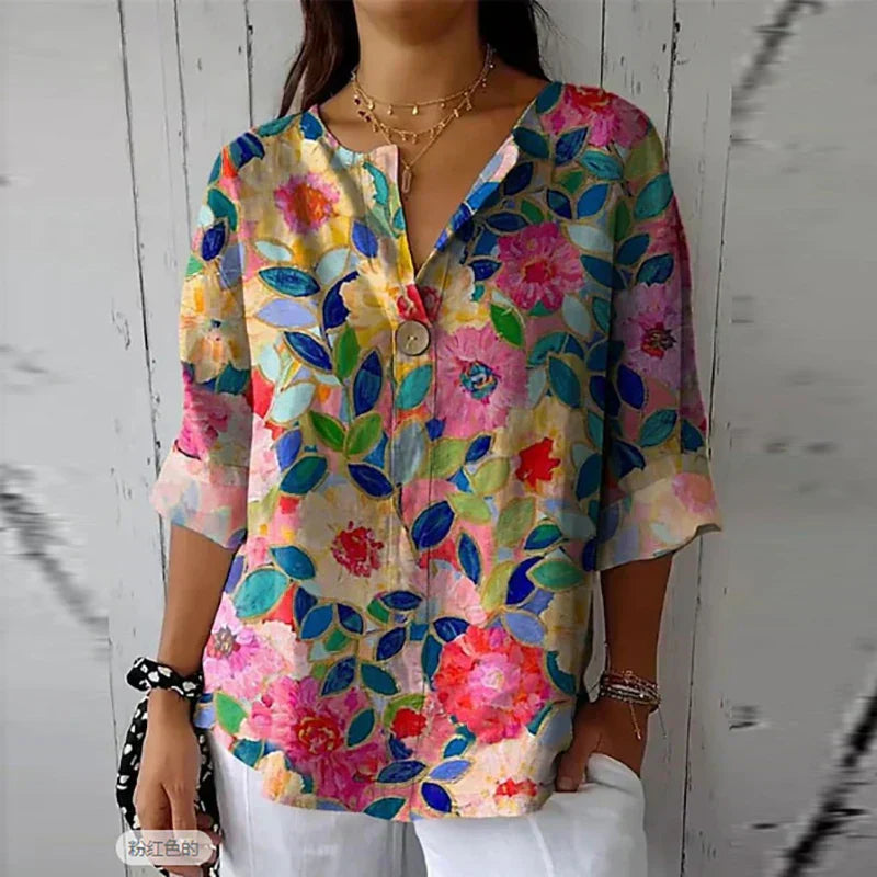 Tereza | Women's Vintage French Style Blouse-Metro Lane Plaza