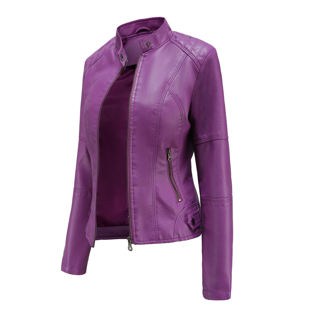 Women's Stylish Custom Leather Jacket-Metro Lane Plaza