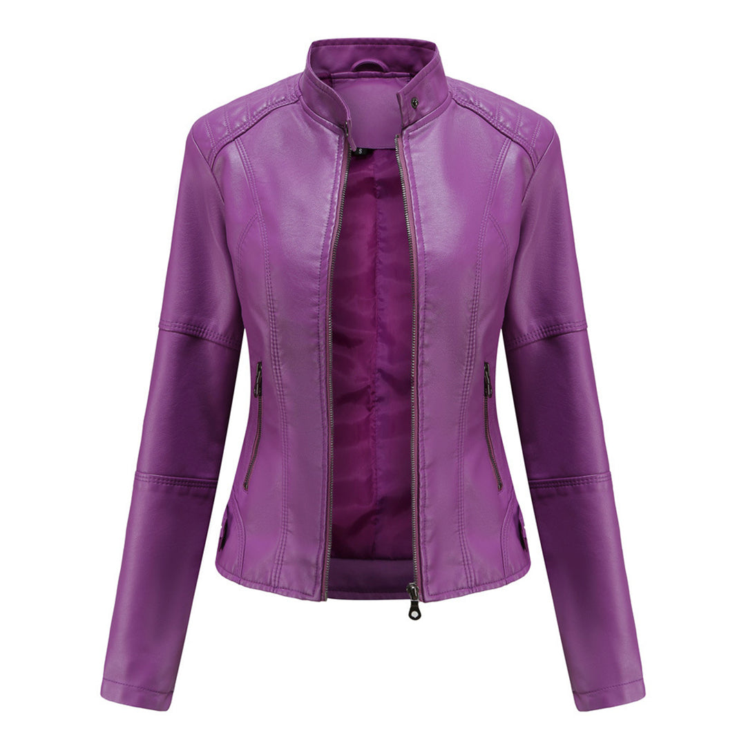 Women's Stylish Custom Leather Jacket-Metro Lane Plaza