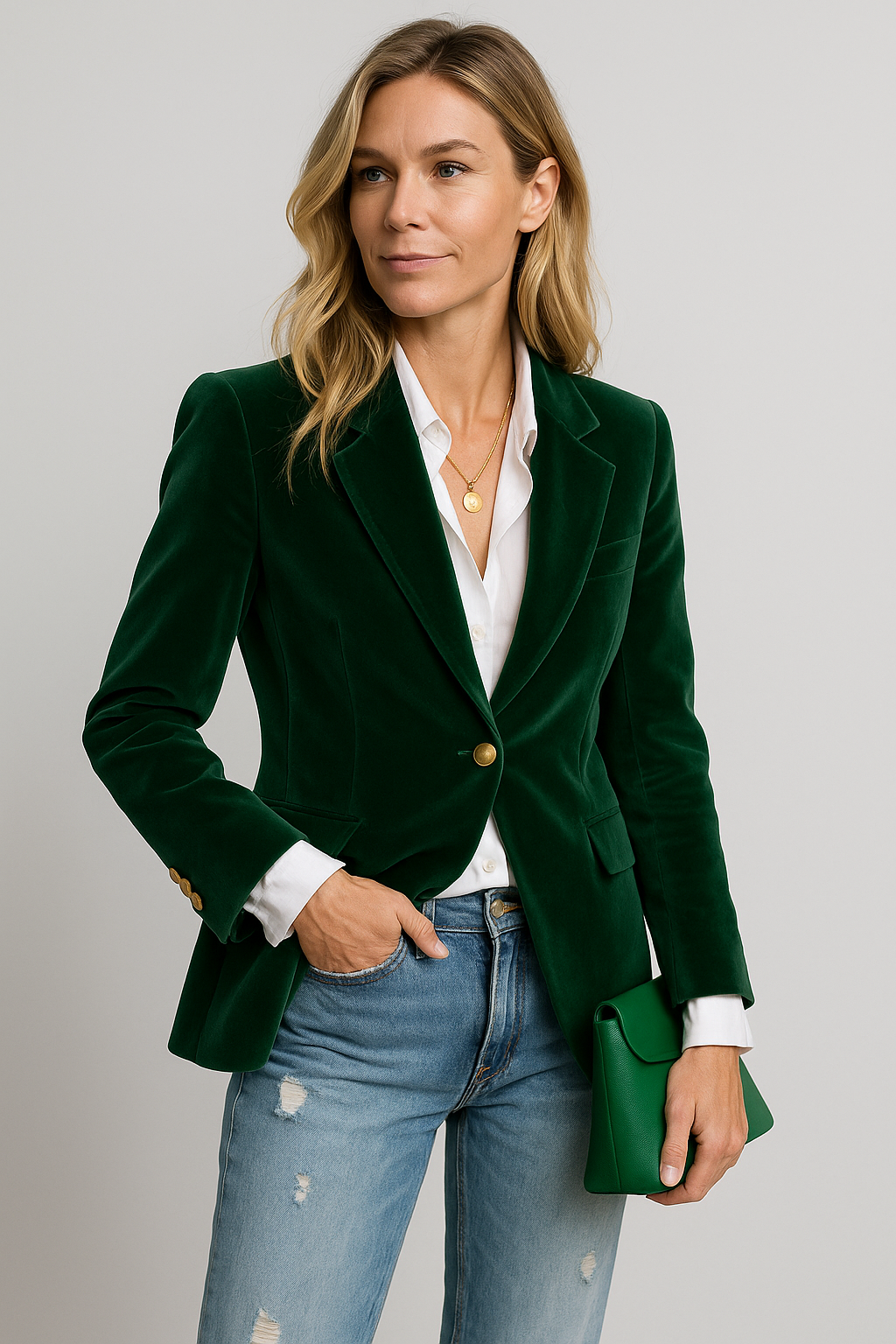 Women's Elegant Velvet Blazer-Metro Lane Plaza