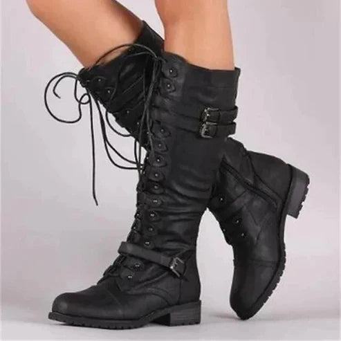 Bottes rétro à lacets pour femmes