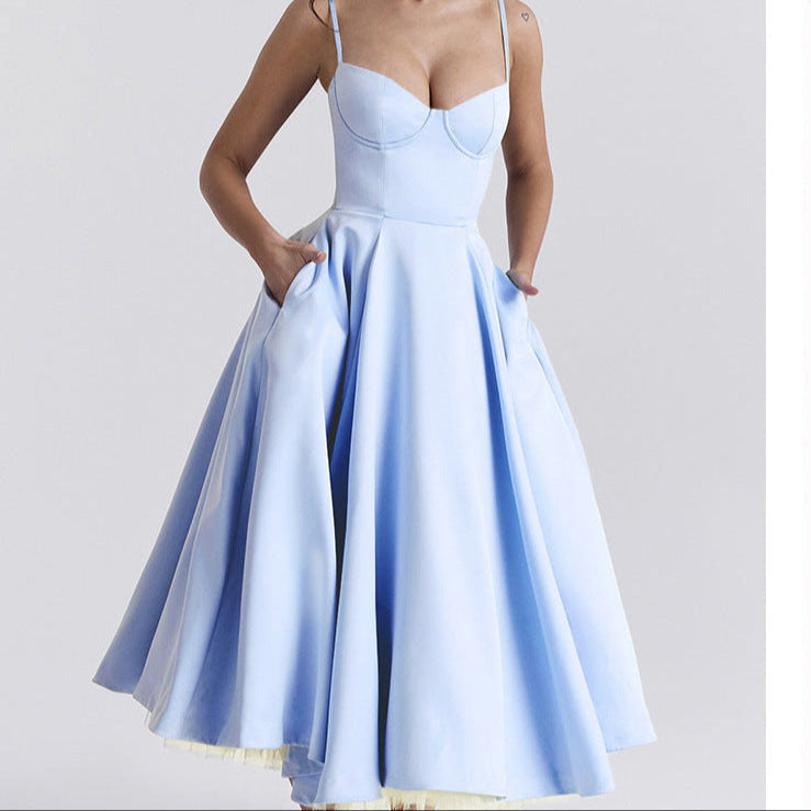 Lily | Women's Romantic Midi Summer Dress-Metro Lane Plaza