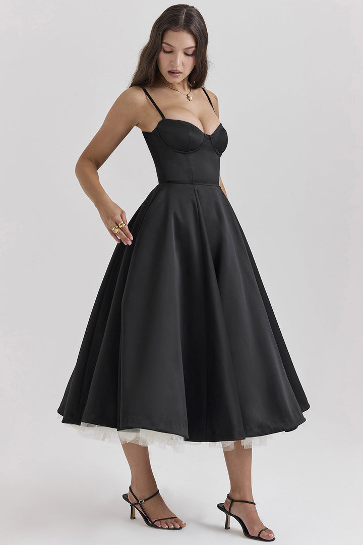 Lily | Women's Romantic Midi Summer Dress-Metro Lane Plaza