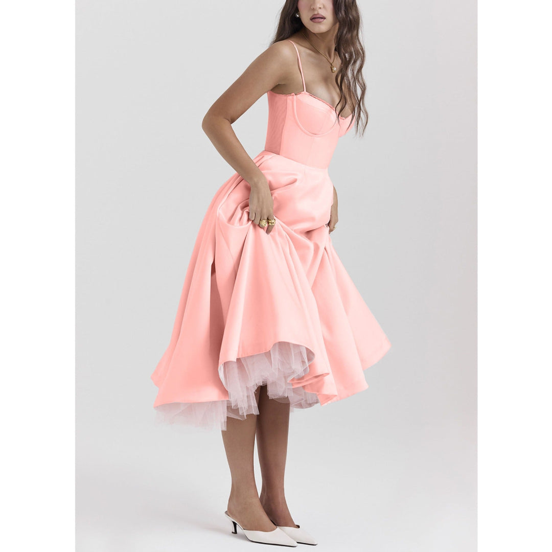 Lily | Women's Romantic Midi Summer Dress-Metro Lane Plaza