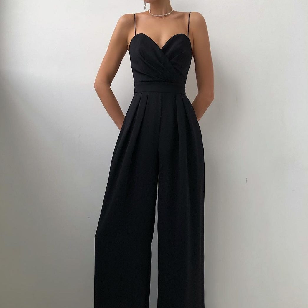 Livia | Women's Strappy Wide-Leg Jumpsuit-Metro Lane Plaza