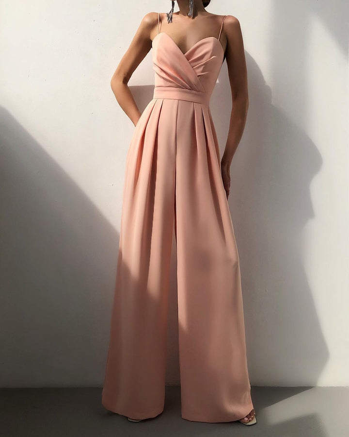 Livia | Women's Strappy Wide-Leg Jumpsuit-Metro Lane Plaza
