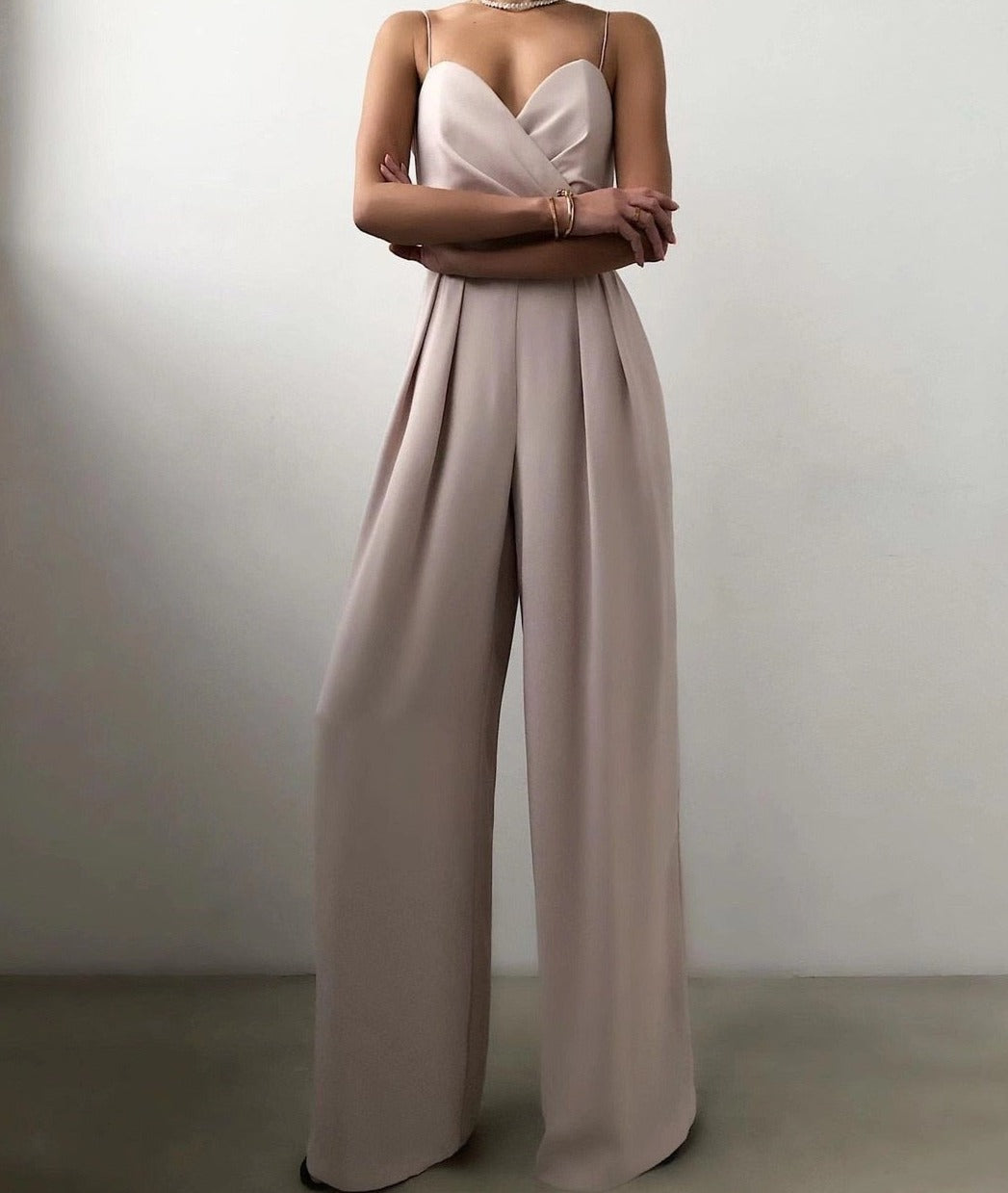 Livia | Women's Strappy Wide-Leg Jumpsuit-Metro Lane Plaza
