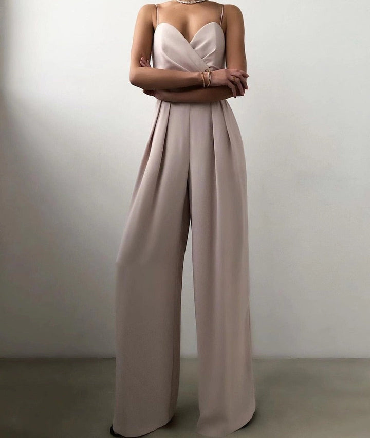 Livia | Women's Strappy Wide-Leg Jumpsuit-Metro Lane Plaza