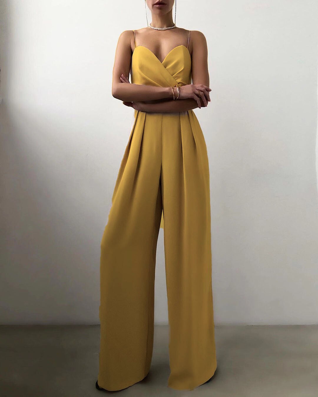 Livia | Women's Strappy Wide-Leg Jumpsuit-Metro Lane Plaza