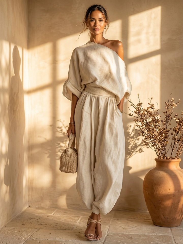 Ashley | Women's Off-Shoulder Two-Piece Set-Metro Lane Plaza