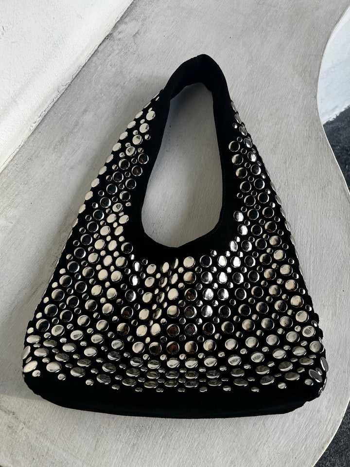 Bubble Bag | Women's trendy shoulder bag with studs and round shape-Metro Lane Plaza