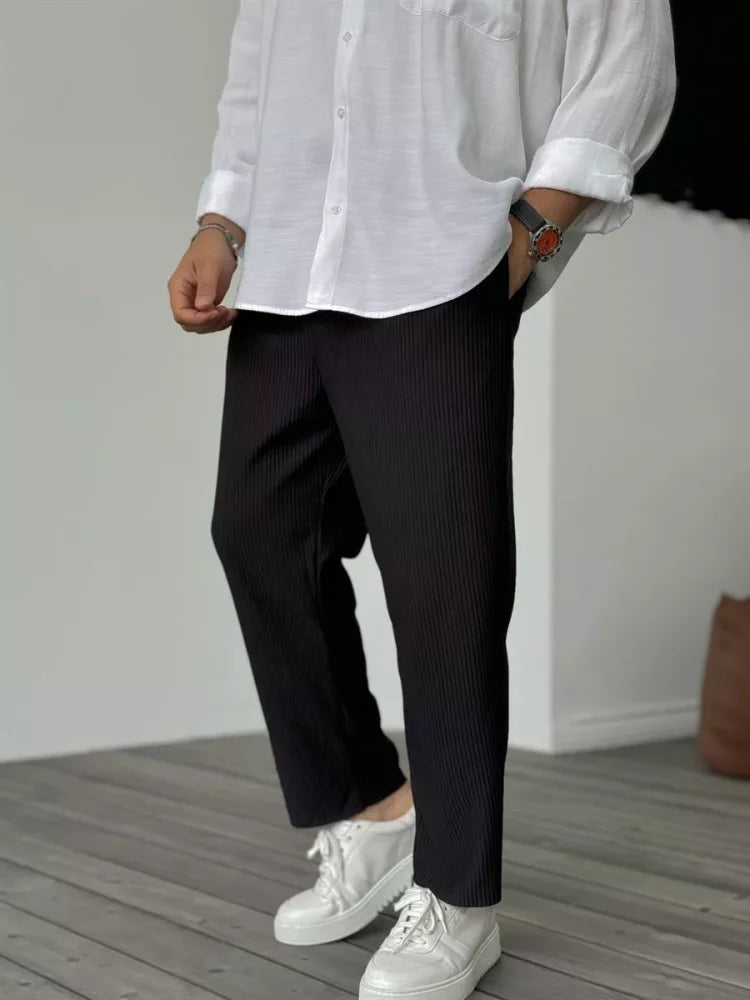 Harry | Stylish & Versatile Men's Luxe Trousers-Metro Lane Plaza