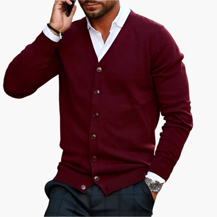 Stef | Men's Stylish V-Neck Vest-Metro Lane Plaza
