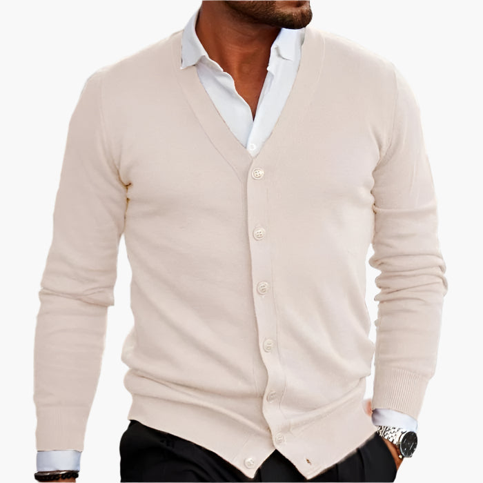 Stef | Men's Stylish V-Neck Vest-Metro Lane Plaza