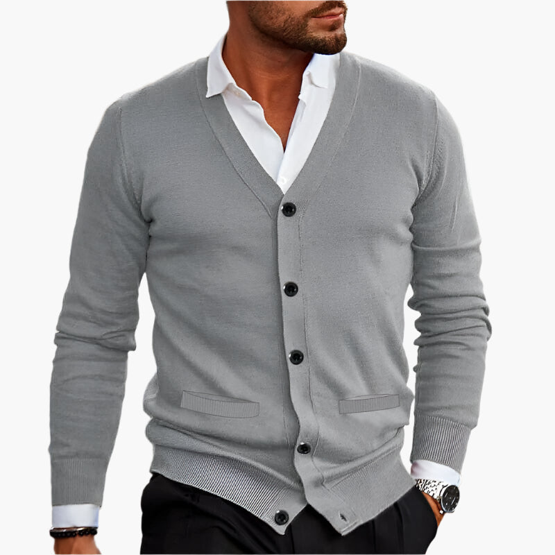 Stef | Men's Stylish V-Neck Vest-Metro Lane Plaza